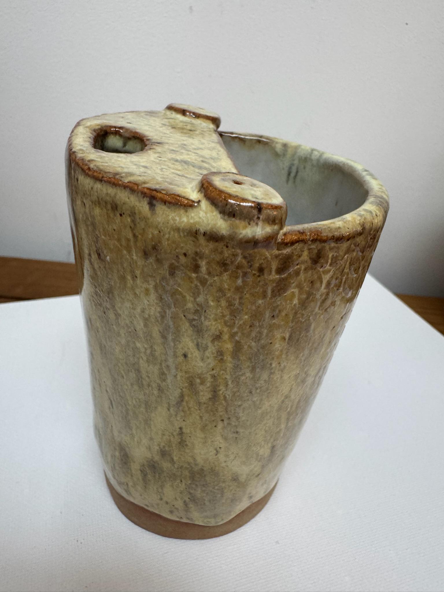 Handmade Stoneware Travel Mug, Reusable Pottery Coffee Cup, Beige Glaze - Image 11