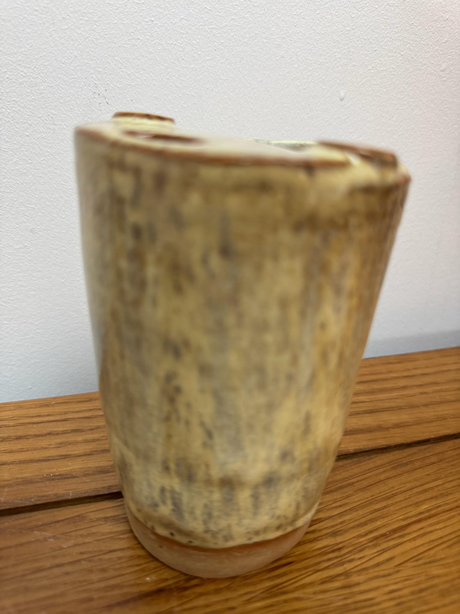 Handmade Stoneware Travel Mug, Reusable Pottery Coffee Cup, Beige Glaze - Image 16