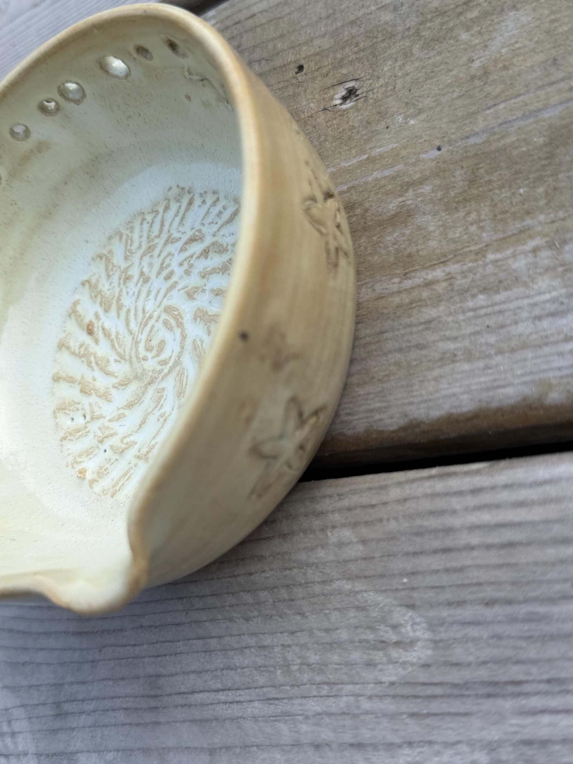 Handmade Ceramic Herb Stripper, Garlic Ginger Grater Bowl, Dressing Dish - Image 8