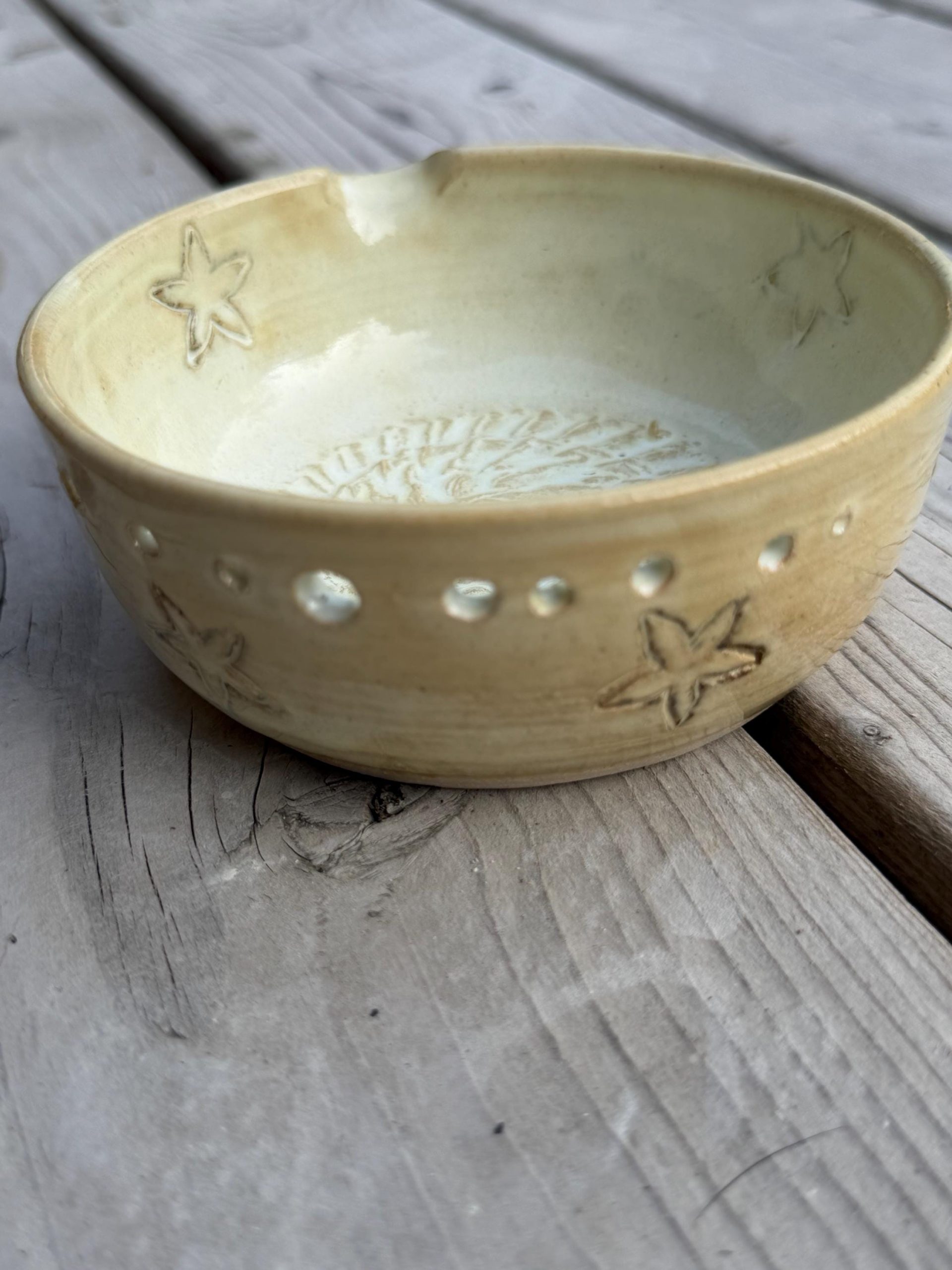 Handmade Ceramic Herb Stripper, Garlic Ginger Grater Bowl, Dressing Dish - Image 5