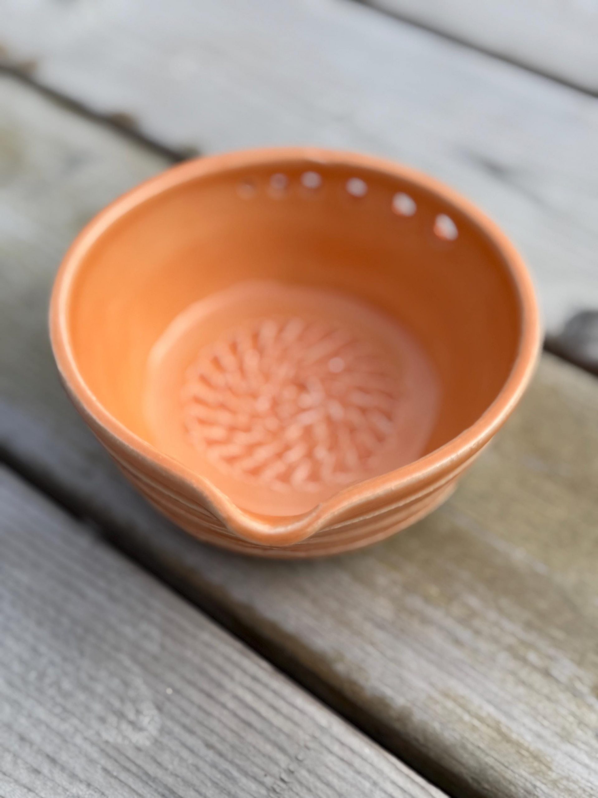 Handmade Ceramic Herb Stripper, Garlic Ginger Grater Bowl, Dressing Dish - Image 11