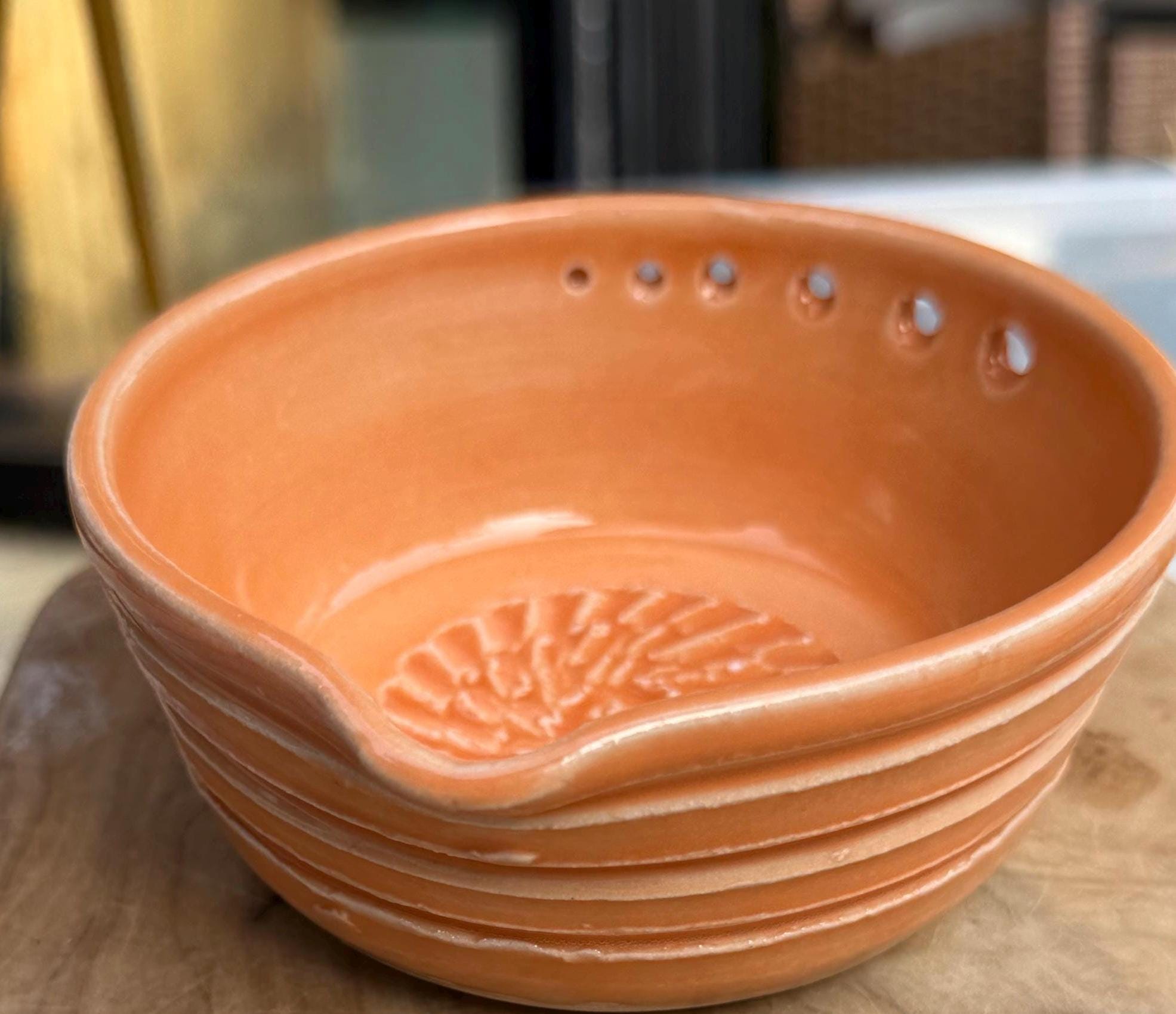 Handmade Ceramic Herb Stripper, Garlic Ginger Grater Bowl, Dressing Dish - Image 8