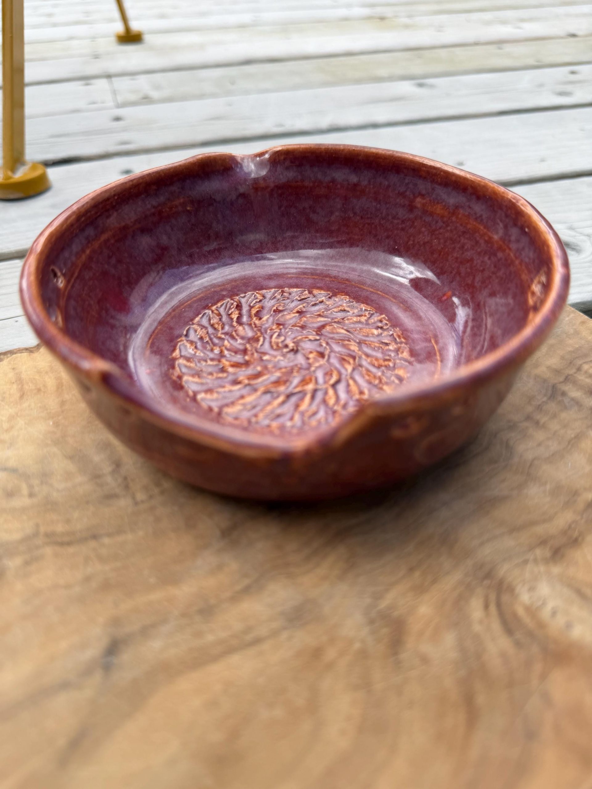 Handmade Spoon rest and Herb Stripper and Garlic Grater , dressing Bowl | Ginger/tomato gratter. - Image 10