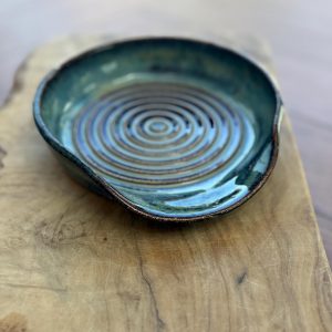Handmade Ceramic Spoon Rest | Wheel Thrown Stoneware Kitchen Utensil Holder