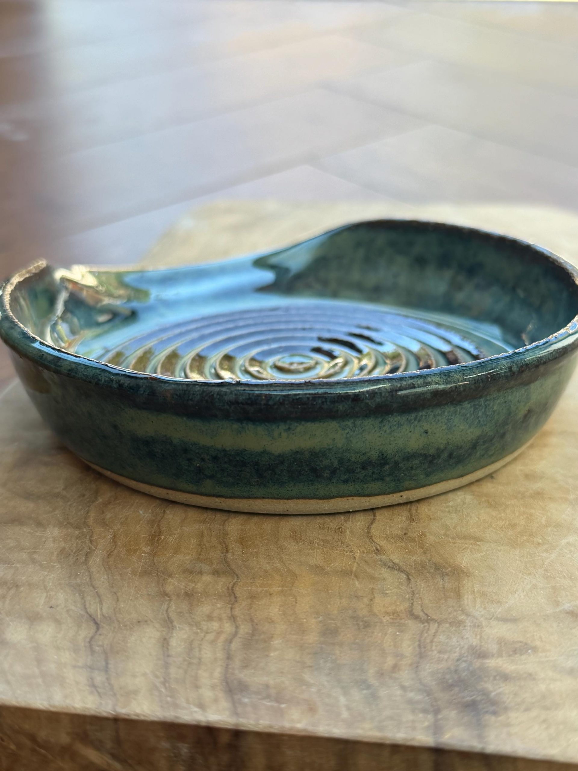 Handmade Ceramic Spoon Rest | Wheel Thrown Stoneware Kitchen Utensil Holder - Image 3