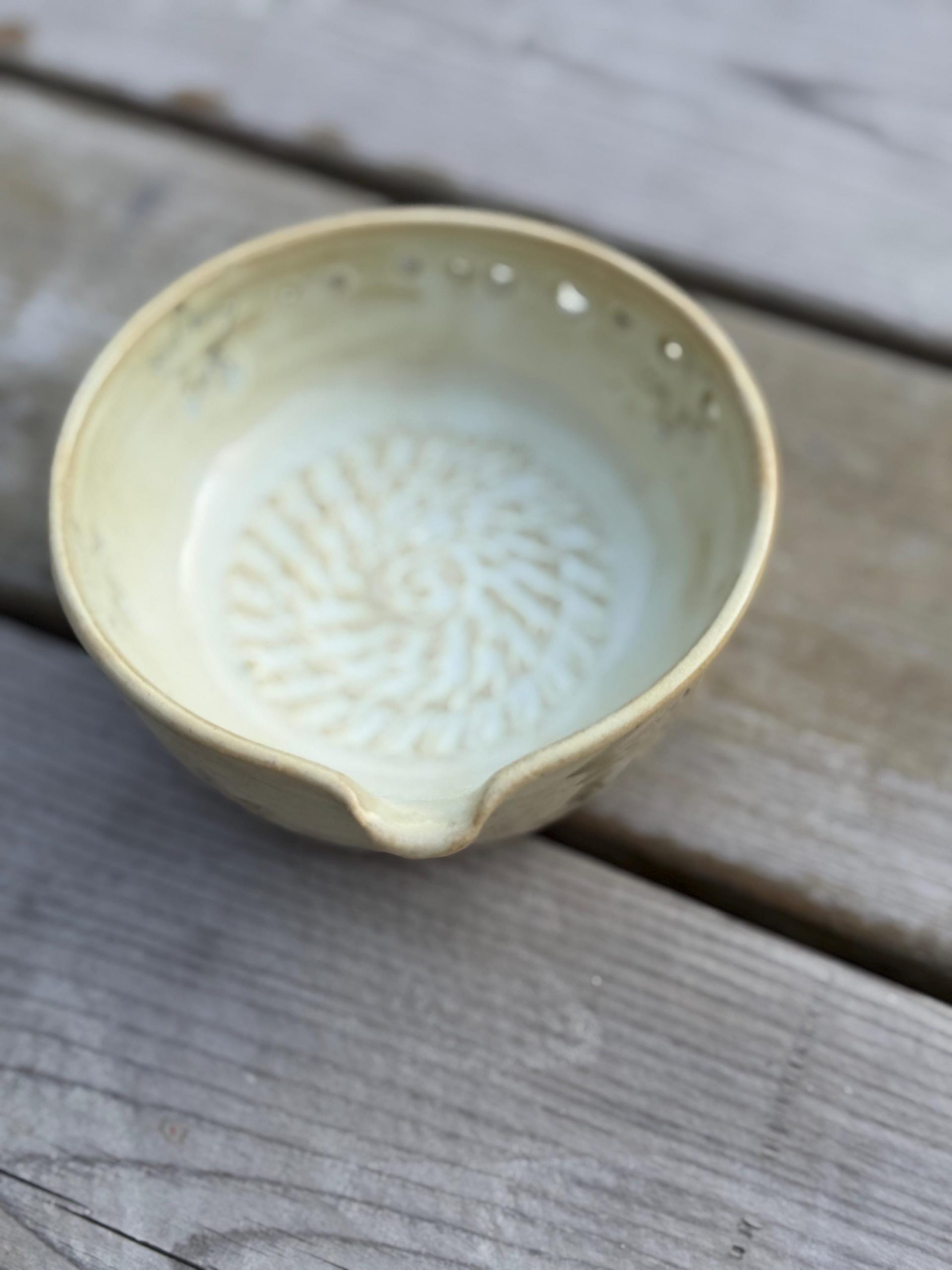 Handmade Ceramic Herb Stripper, Garlic Ginger Grater Bowl, Dressing Dish - Image 19