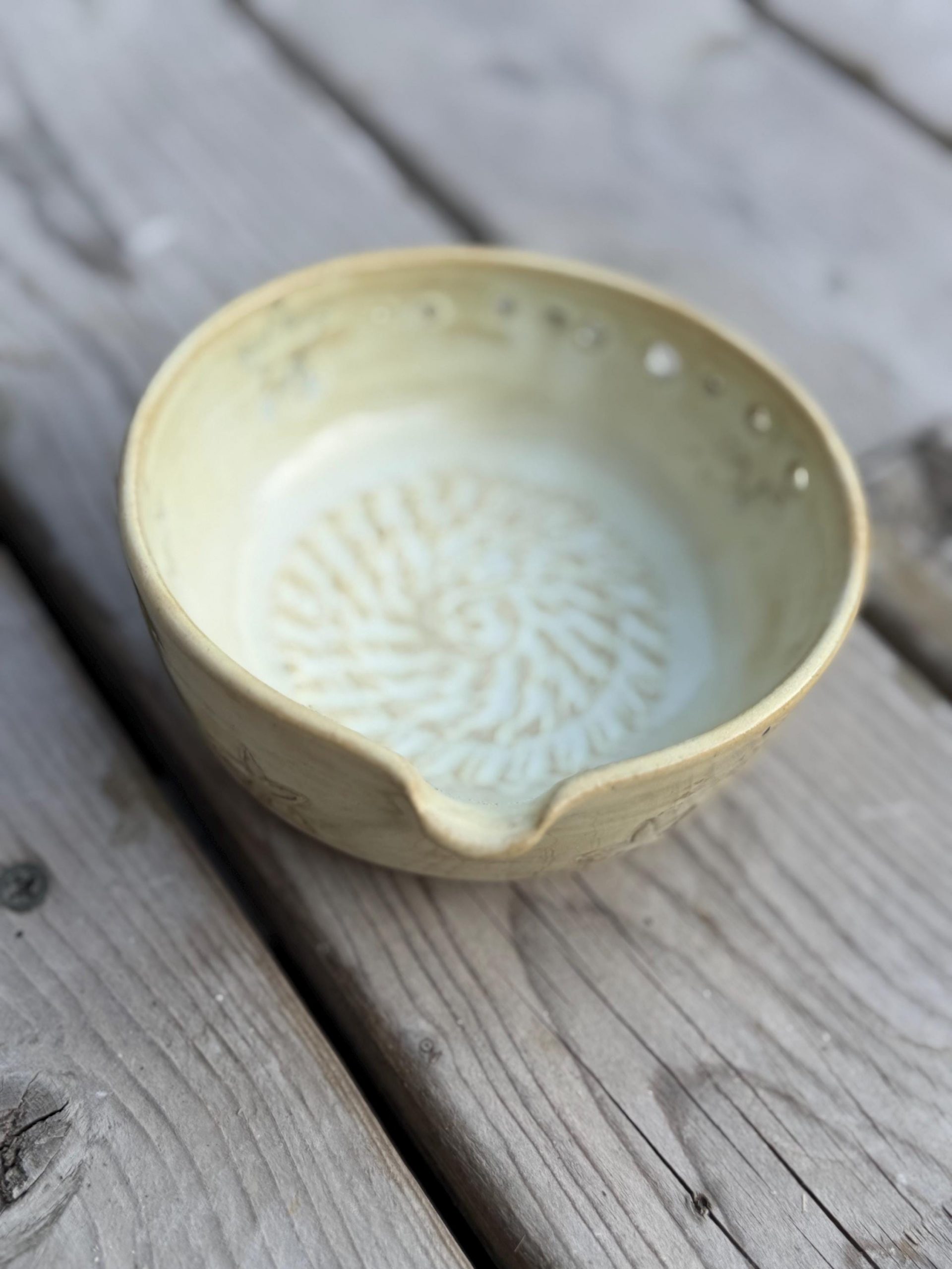 Handmade Ceramic Herb Stripper, Garlic Ginger Grater Bowl, Dressing Dish - Image 13