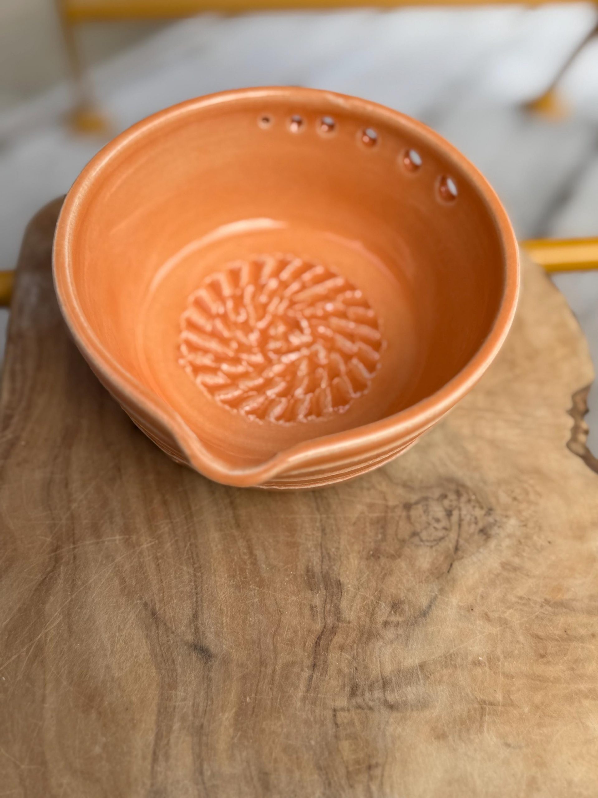 Handmade Ceramic Herb Stripper, Garlic Ginger Grater Bowl, Dressing Dish - Image 6