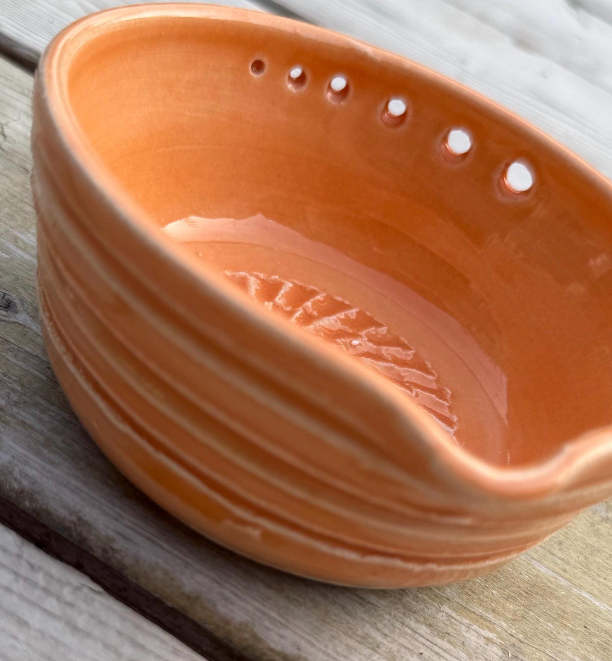 Handmade Ceramic Herb Stripper, Garlic Ginger Grater Bowl, Dressing Dish - Image 9