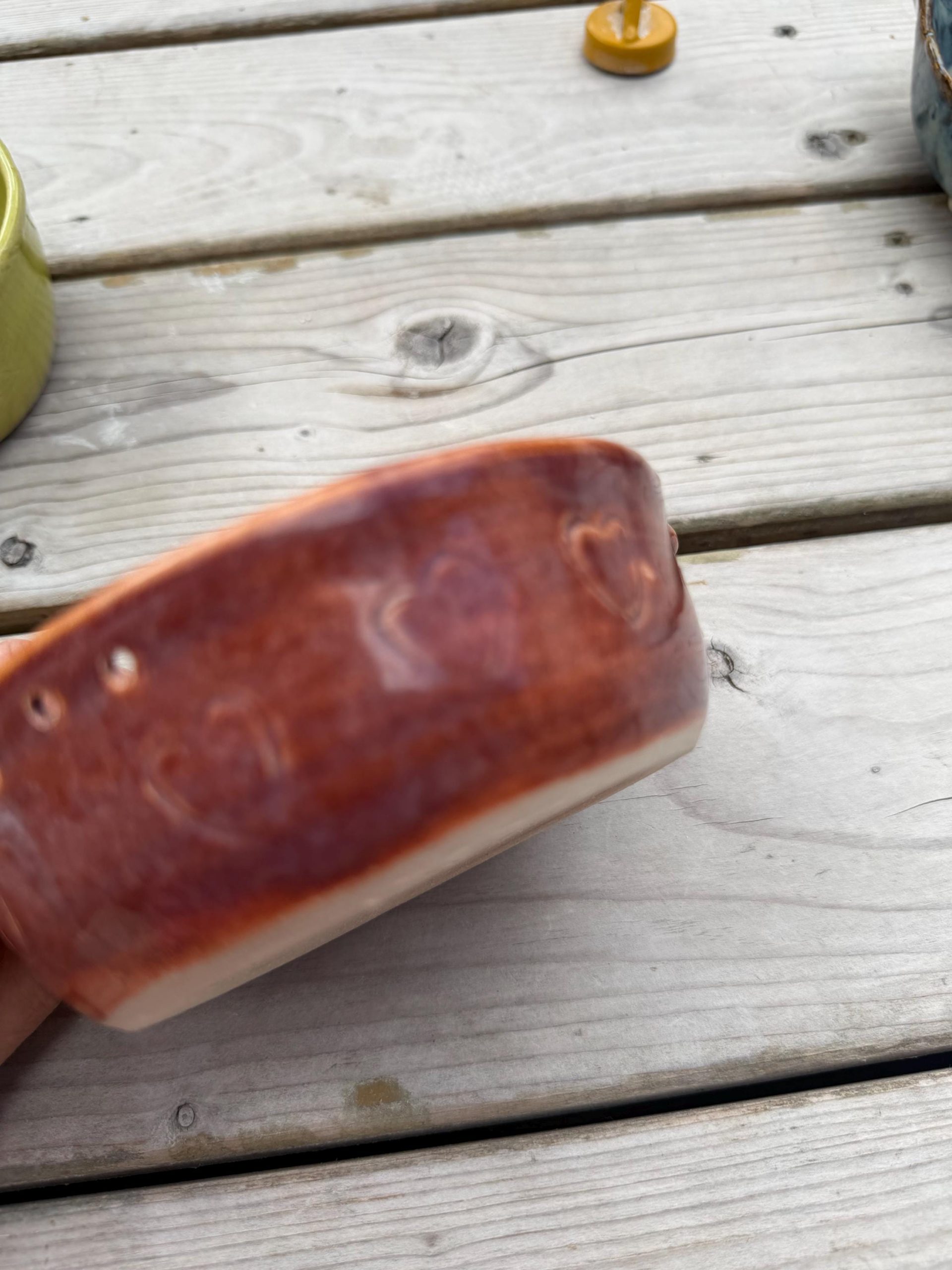 Handmade Spoon rest and Herb Stripper and Garlic Grater , dressing Bowl | Ginger/tomato gratter. - Image 3
