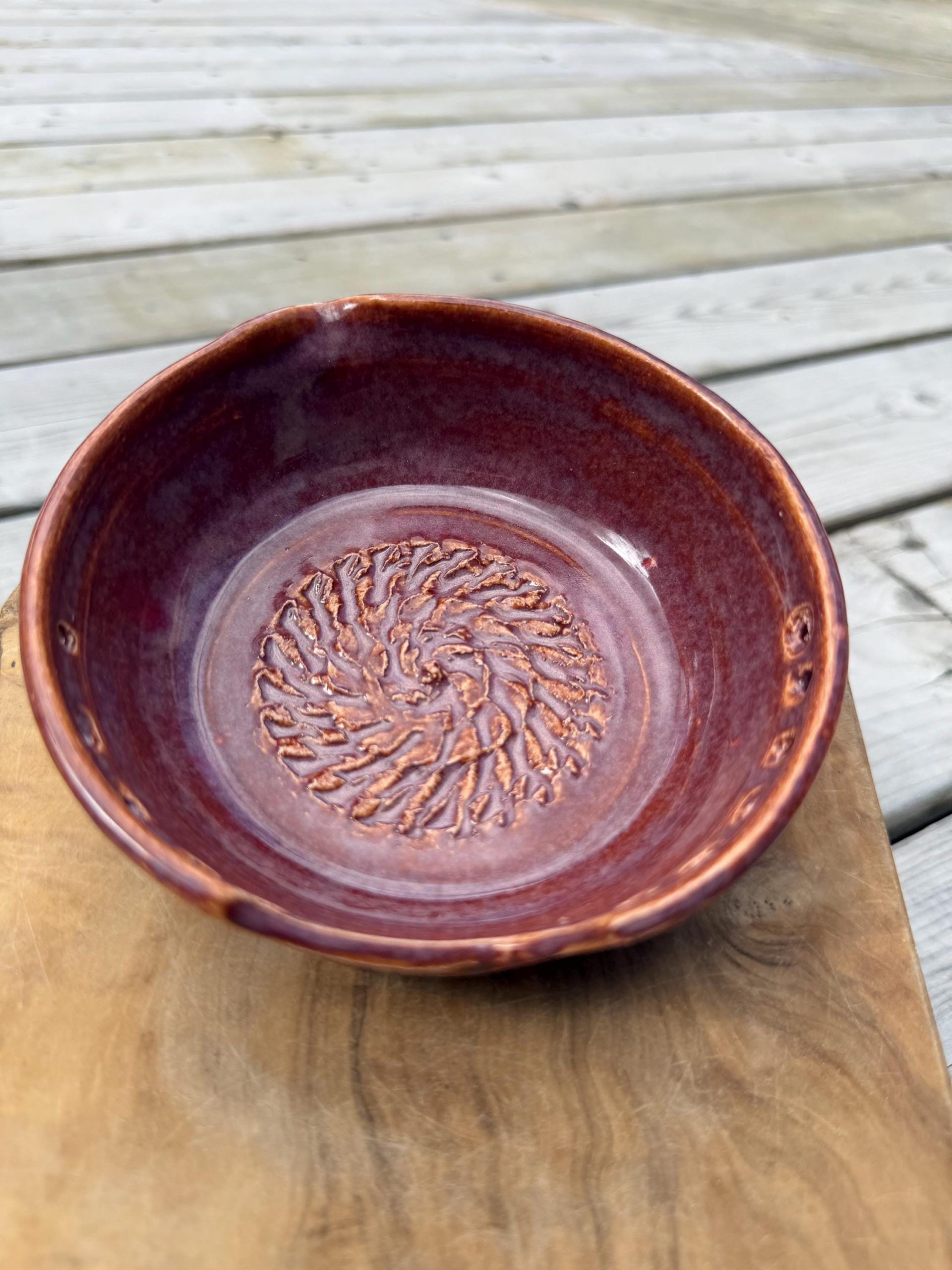Handmade Spoon rest and Herb Stripper and Garlic Grater , dressing Bowl | Ginger/tomato gratter. - Image 11