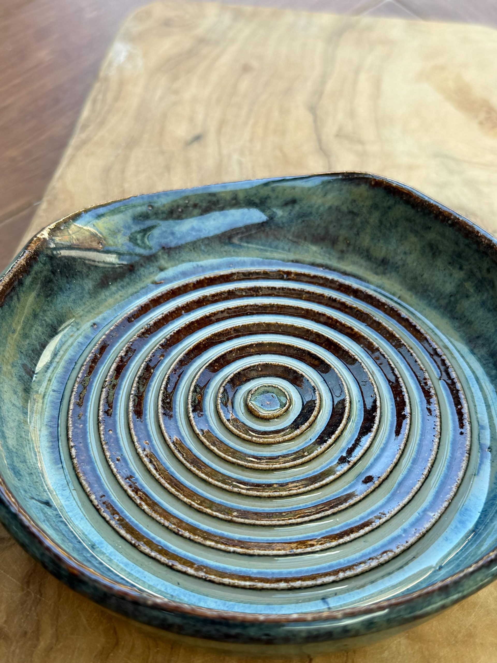 Handmade Ceramic Spoon Rest | Wheel Thrown Stoneware Kitchen Utensil Holder - Image 6