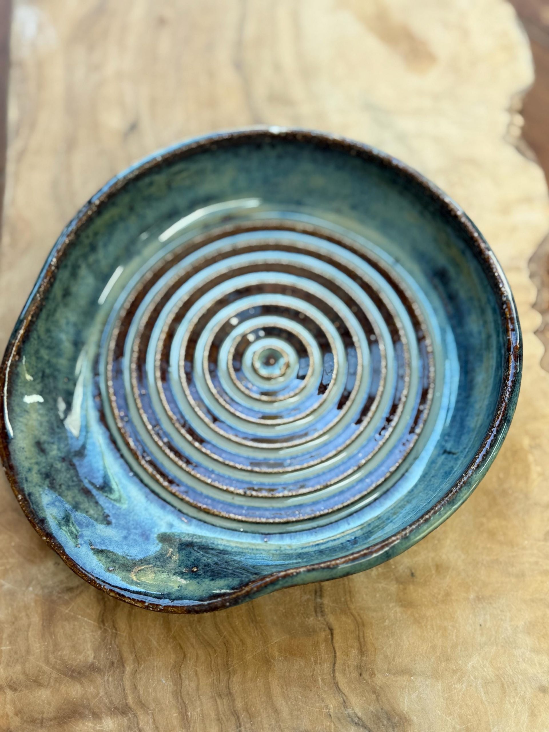 Handmade Ceramic Spoon Rest | Wheel Thrown Stoneware Kitchen Utensil Holder - Image 5