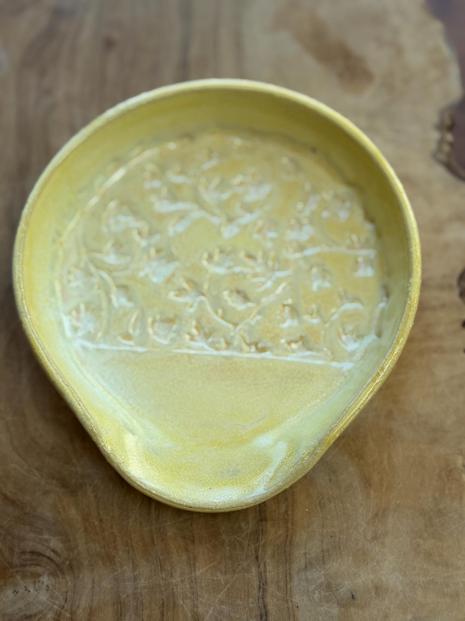 Spoon Rest Yellow, floral pattern |Kitchen Utensil Holder - Image 8