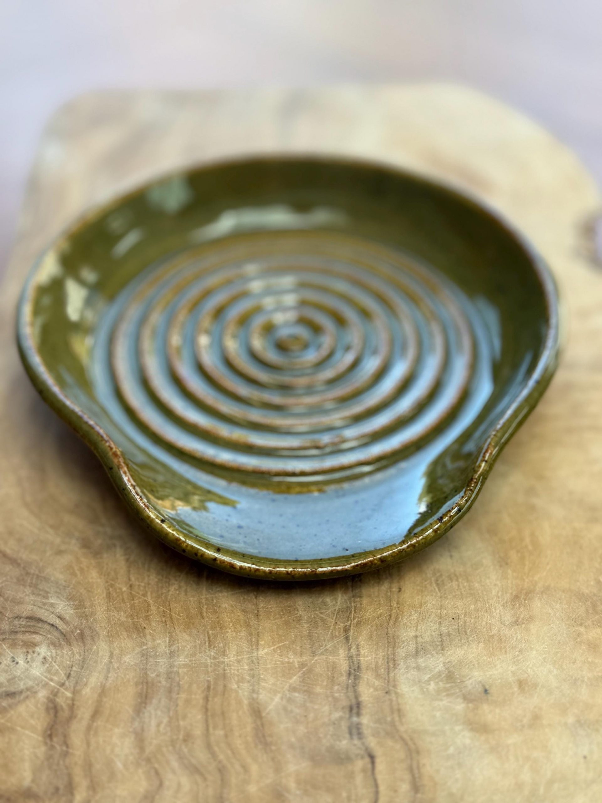 Handmade Ceramic Spoon Rest | Wheel Thrown Stoneware Kitchen Utensil Holder - Image 4
