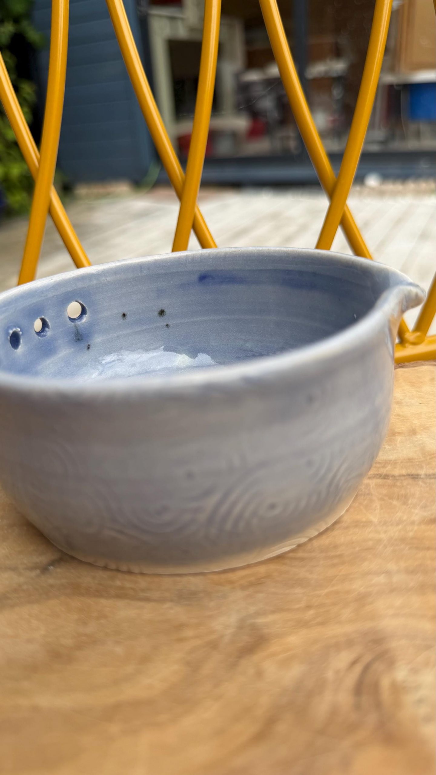 Handmade Ceramic Herb Stripper, Garlic Ginger Grater Bowl, Dressing Dish lavender - Image 5
