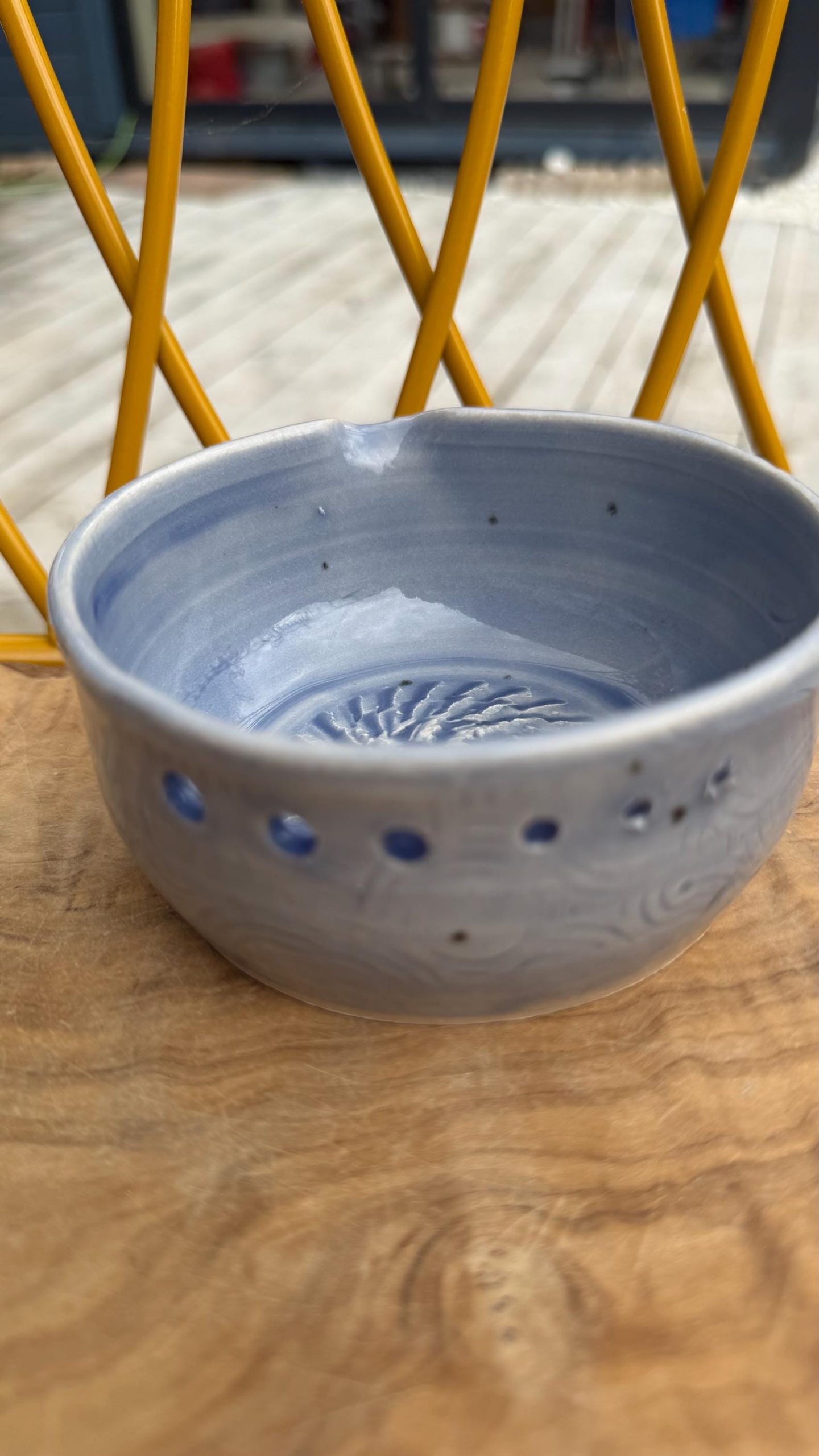 Handmade Ceramic Herb Stripper, Garlic Ginger Grater Bowl, Dressing Dish lavender - Image 7