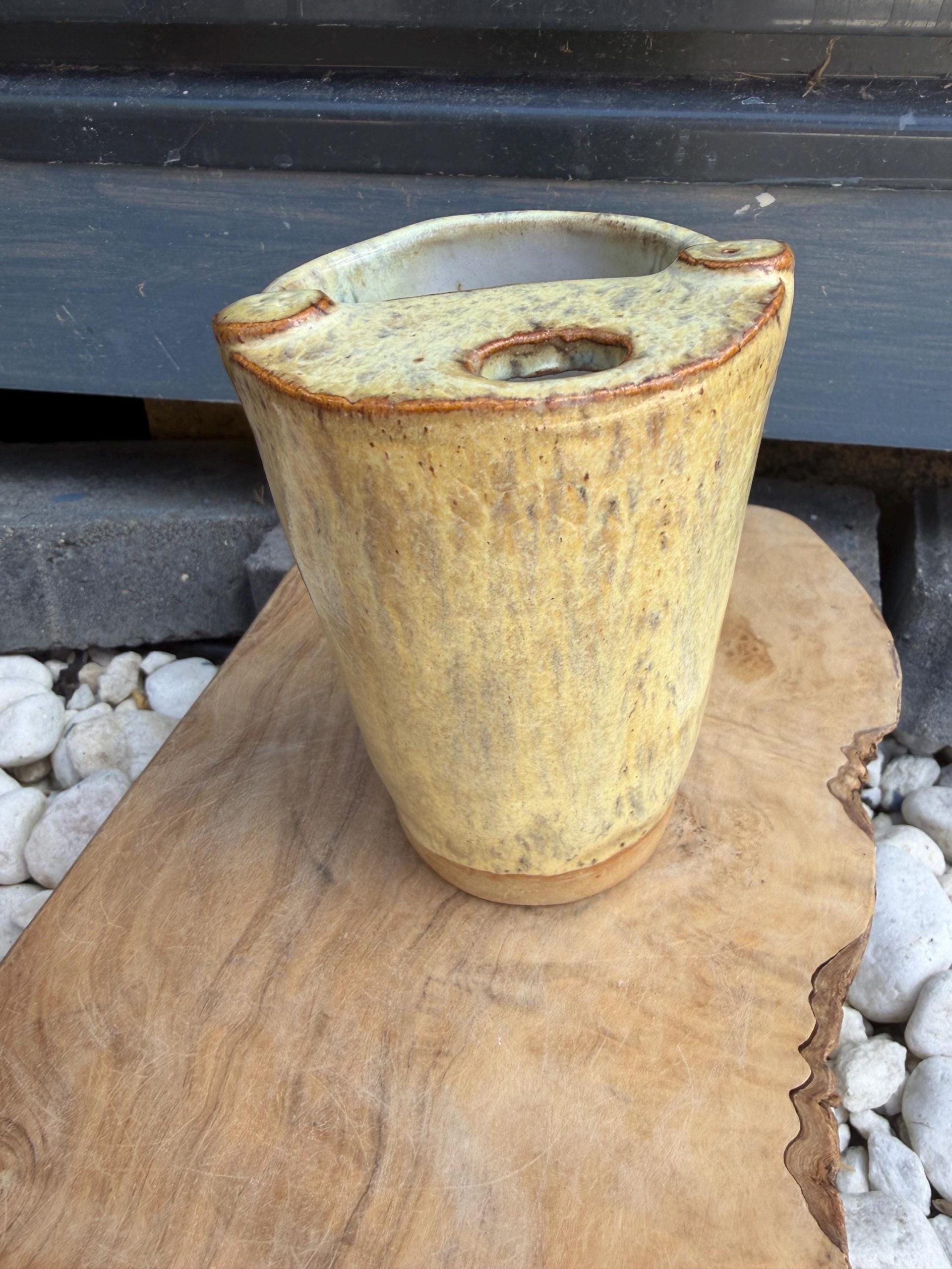 Handmade Stoneware Travel Mug, Reusable Pottery Coffee Cup, Beige Glaze - Image 8